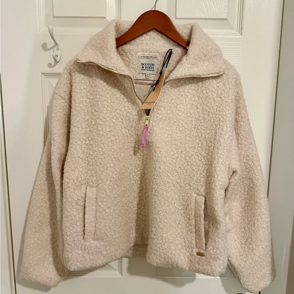 Scotch & Soda Ivory Sherpa Jacket size M - NWT